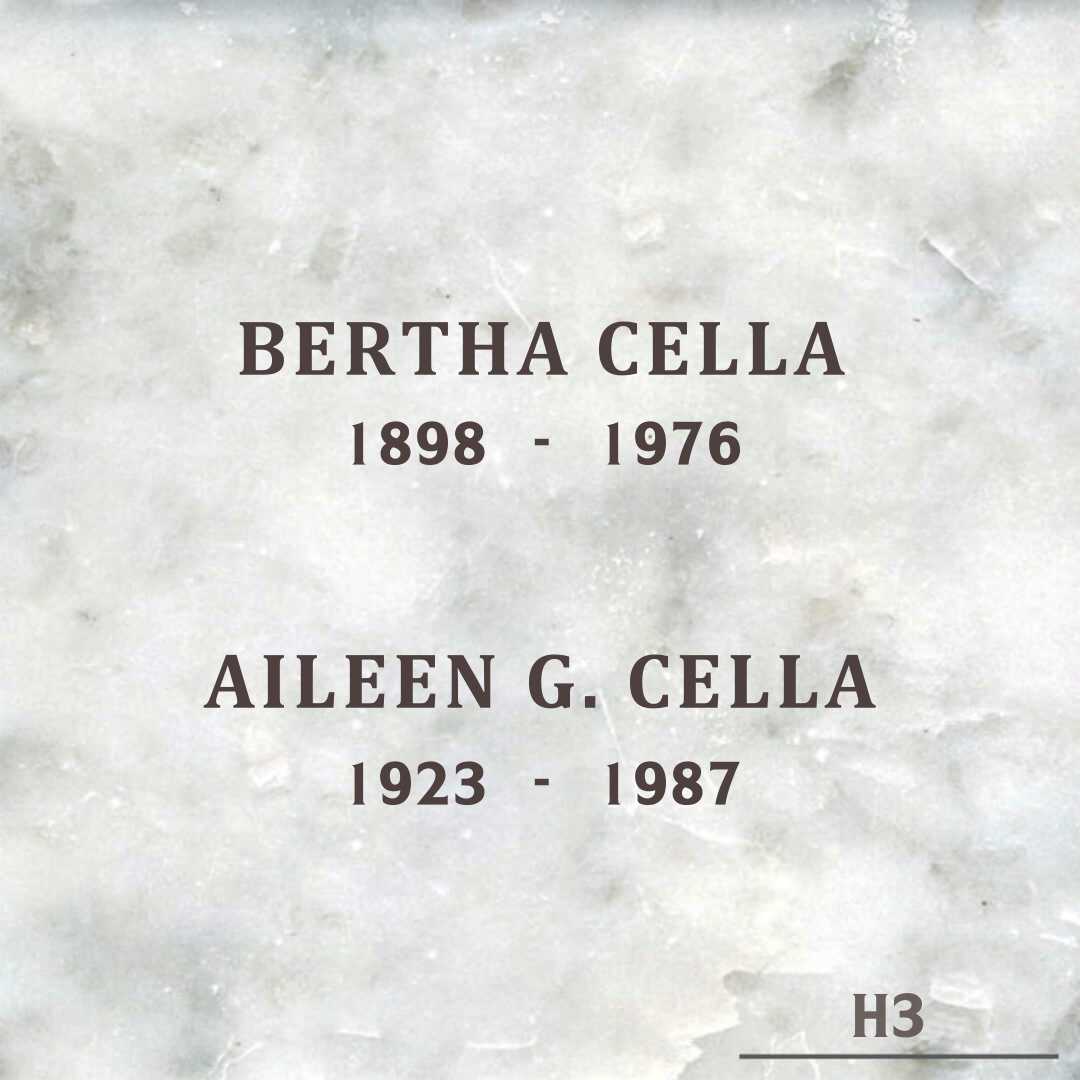 Bertha Cella's grave