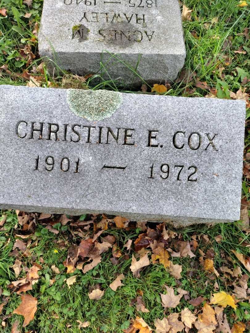 Christine E. Cox's grave. Photo 3