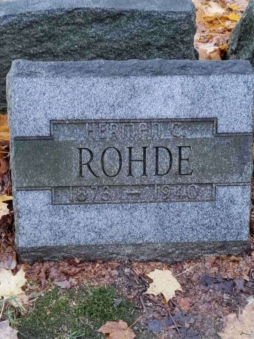 Herman C. Rohde's grave. Photo 4