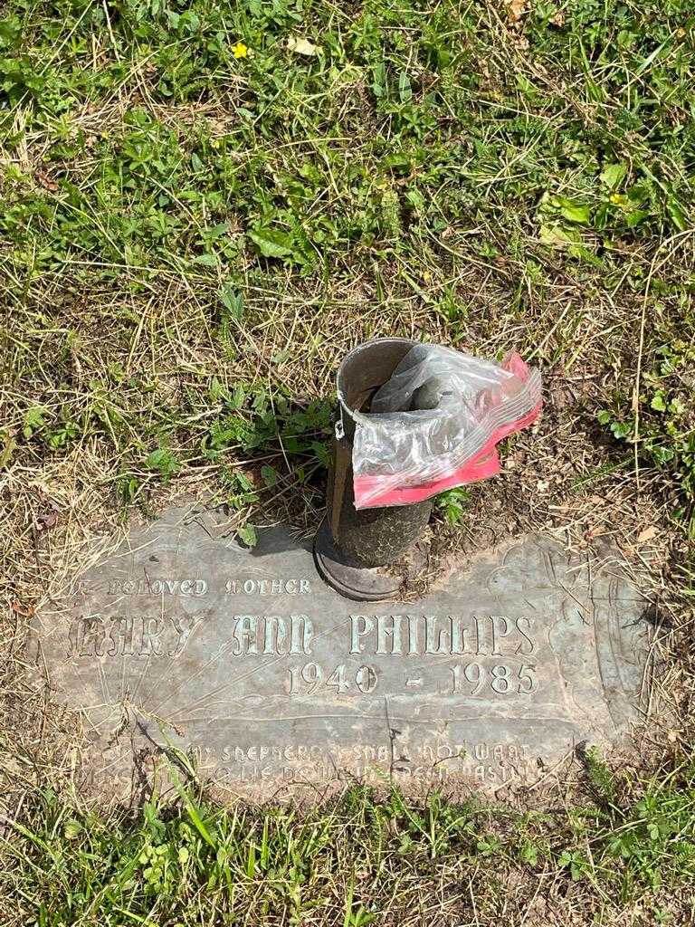 Mary Ann Phillips's grave. Photo 3