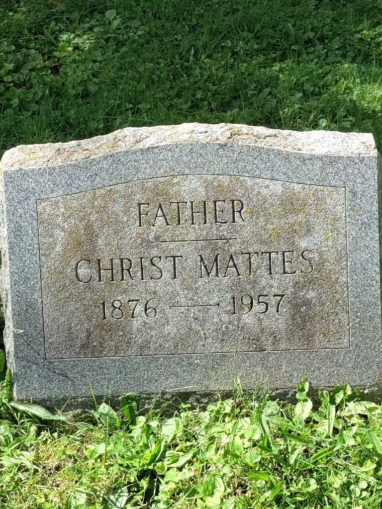 Christ Mattes's grave. Photo 3