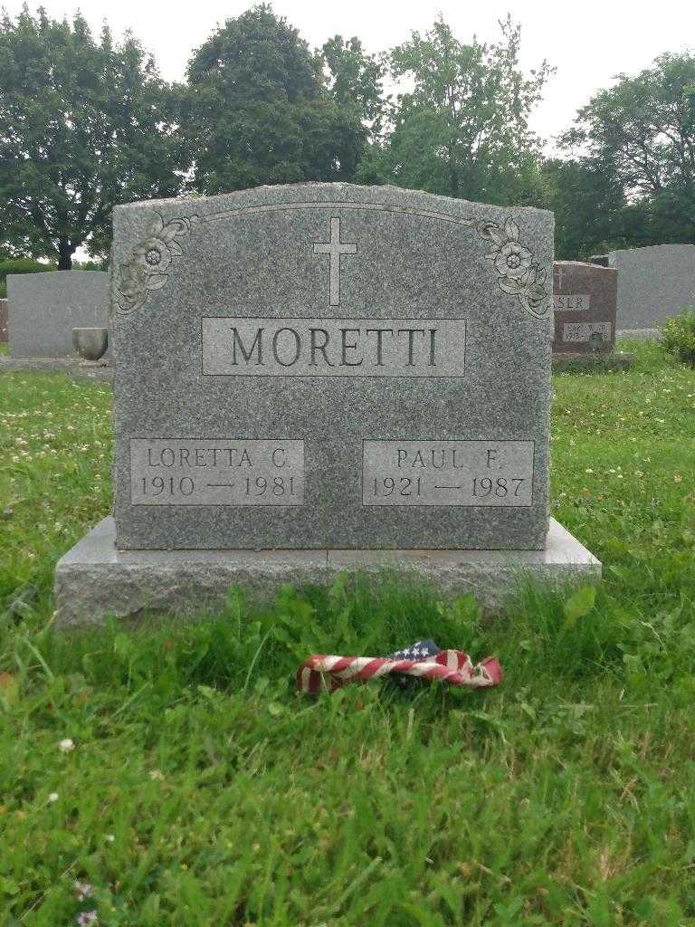 Paul F. Moretti's grave. Photo 2