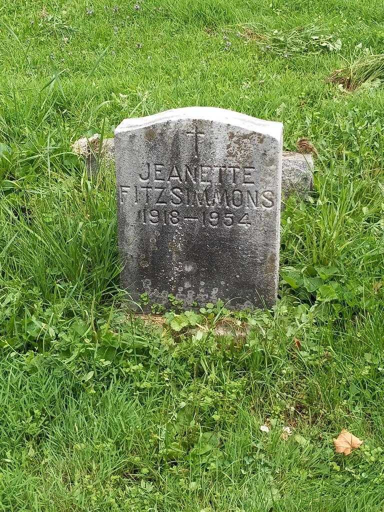 Jeanette V. Fitzsimmons's grave. Photo 3