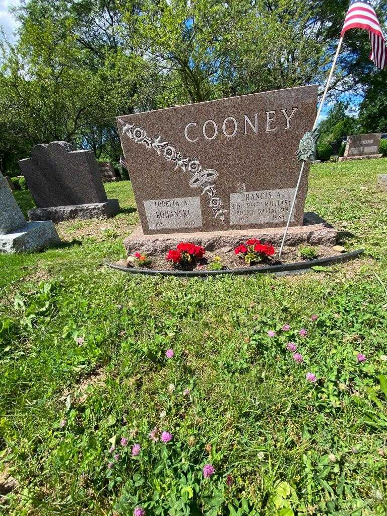 Francis A. Cooney's grave. Photo 1