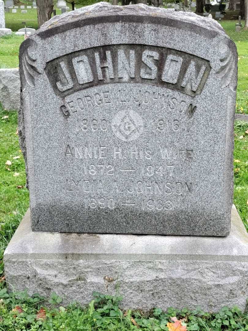 Annie H. Johnson's grave. Photo 3