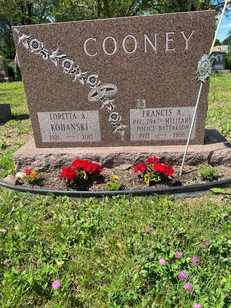 Francis A. Cooney's grave. Photo 2