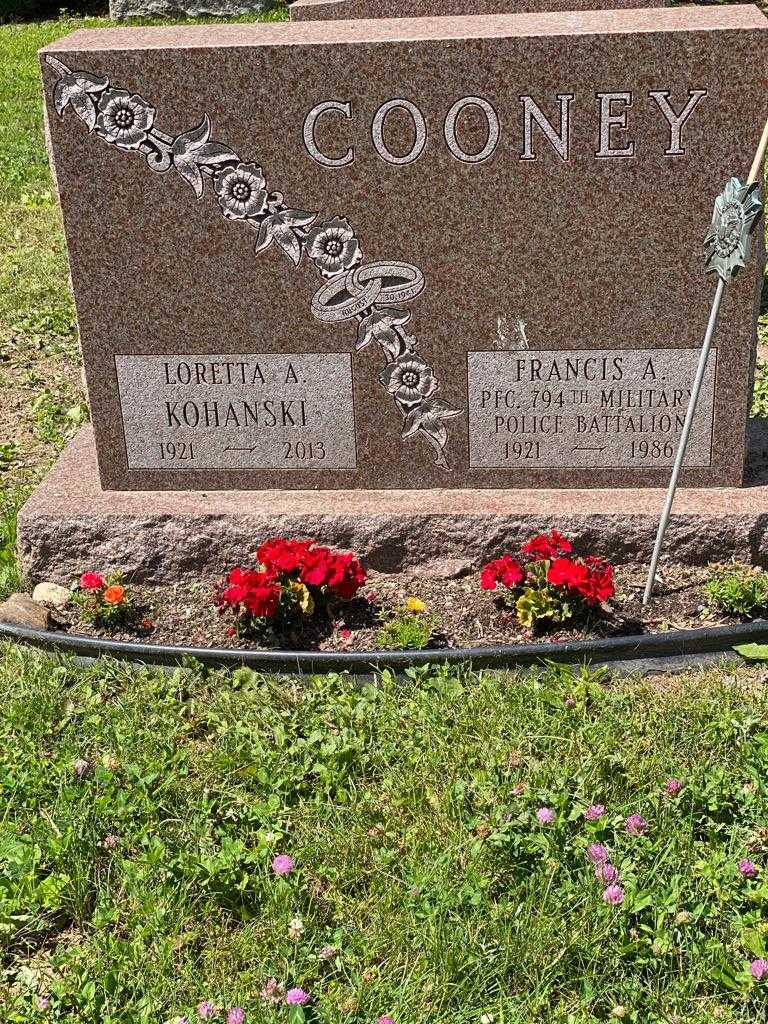 Francis A. Cooney's grave. Photo 3