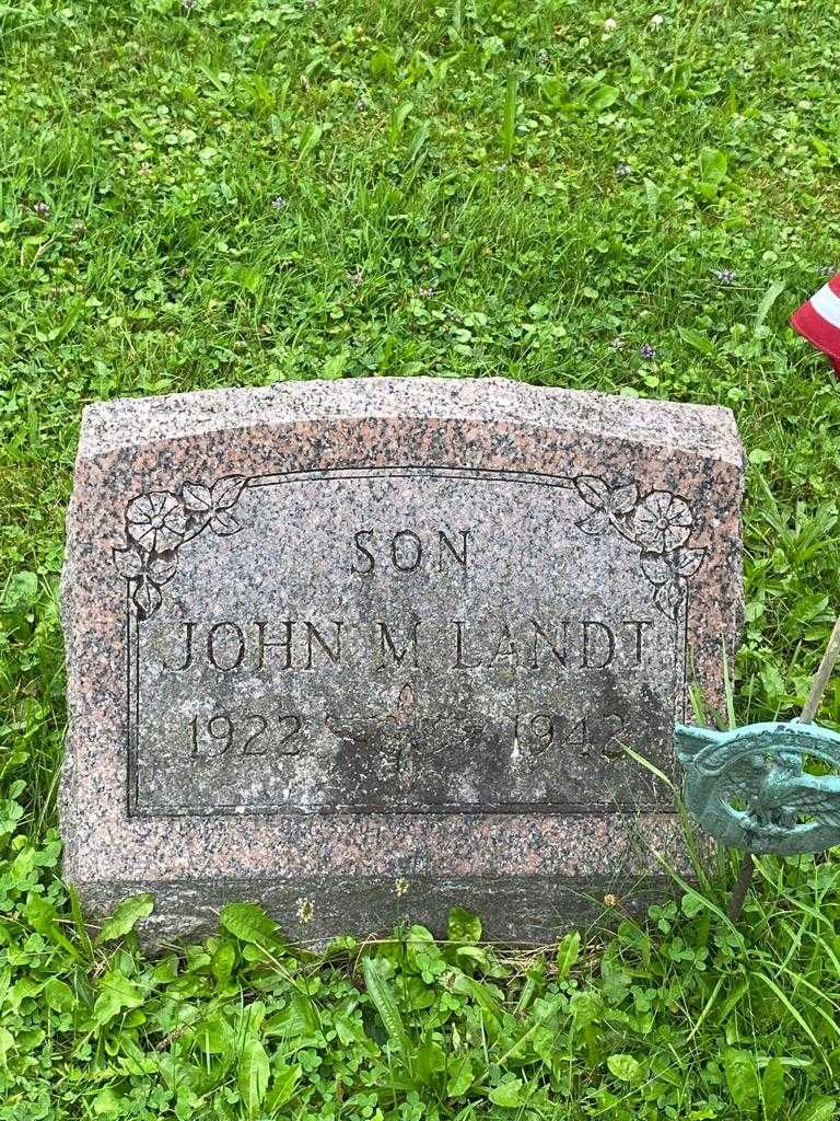 John M. Landt's grave. Photo 3