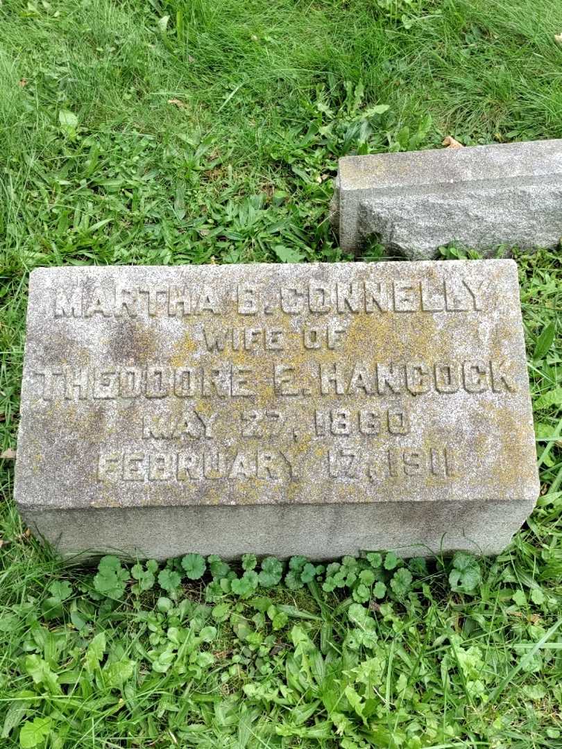 Martha B Connelly Hancock's grave. Photo 4