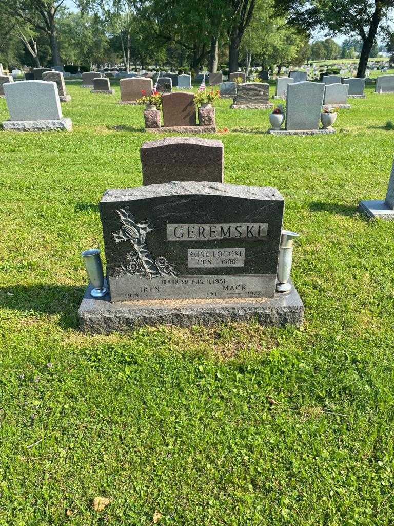 Rose Loccke Geremski's grave. Photo 2