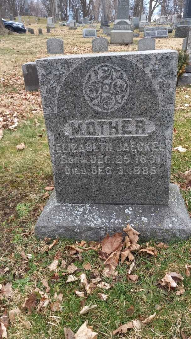 Elizabeth Yackel Jaeckel's grave. Photo 3