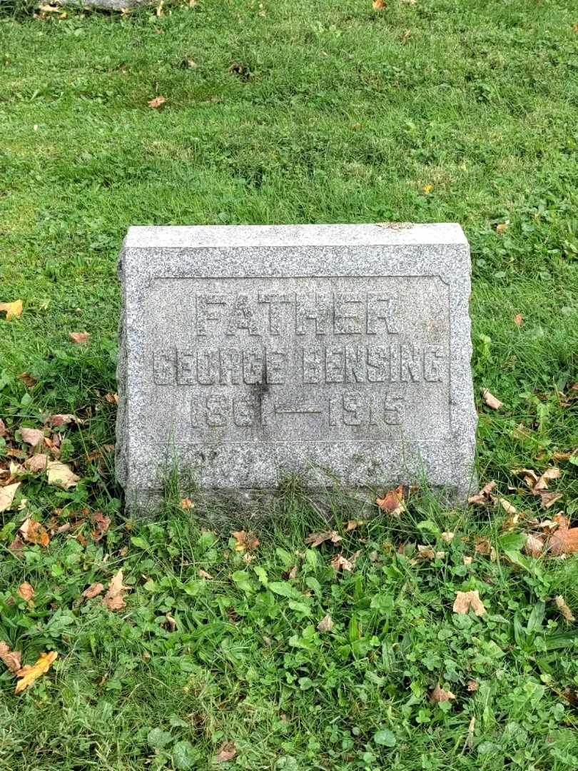 George Bensing's grave. Photo 2