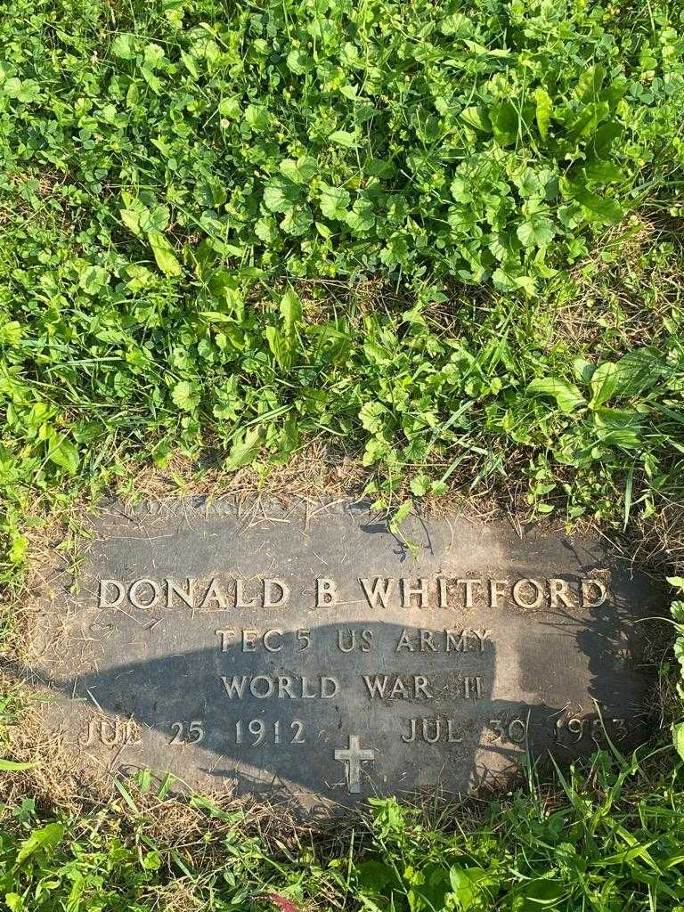 Donald B. Whitford's grave. Photo 4