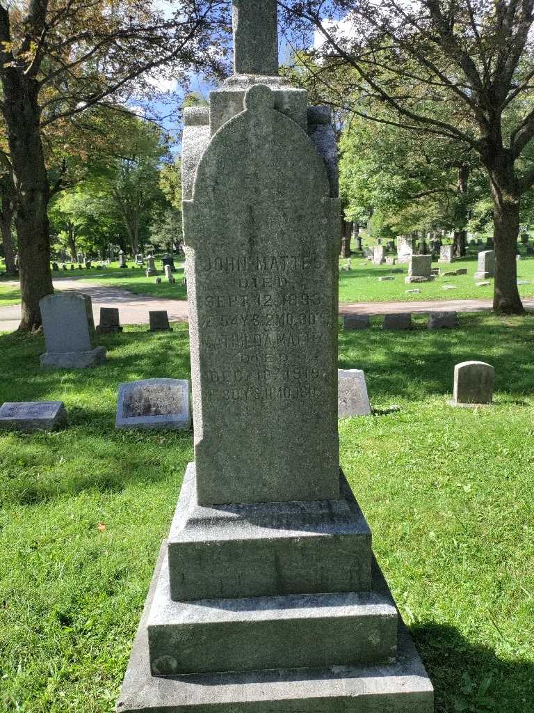 Mathilda Mattes's grave. Photo 2