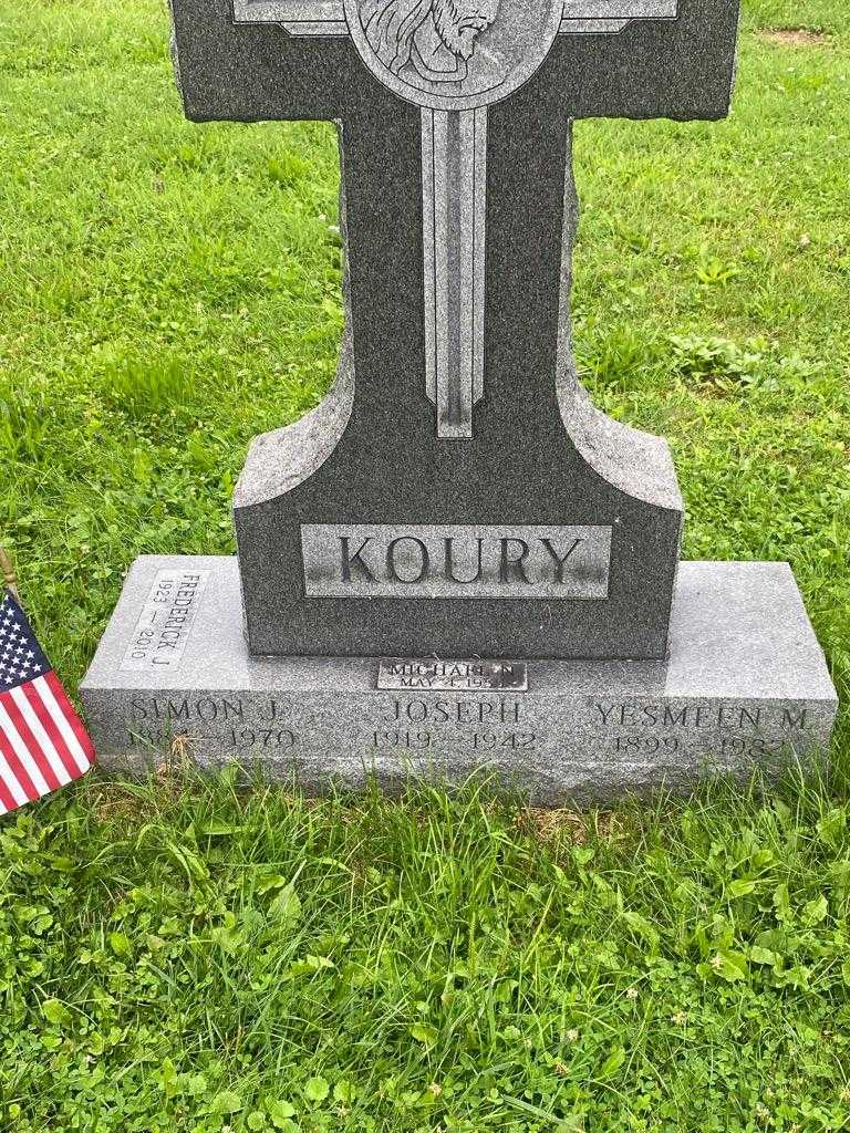 Joseph Koury's grave. Photo 3