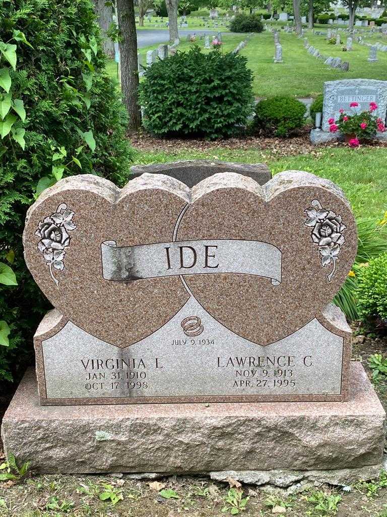 Virginia L. Ide's grave. Photo 3