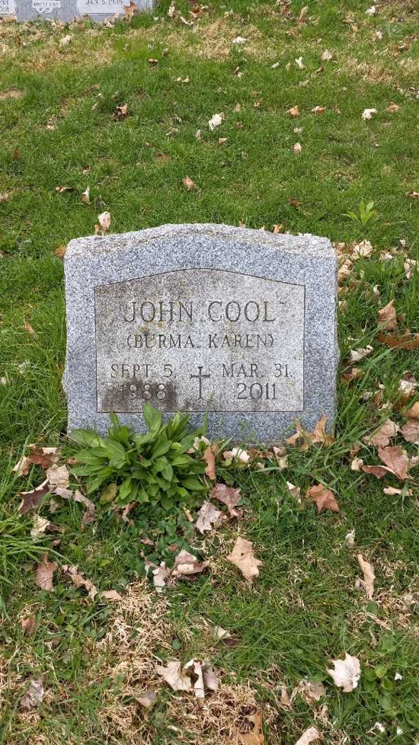 John "Burma Karen" Cool's grave. Photo 3