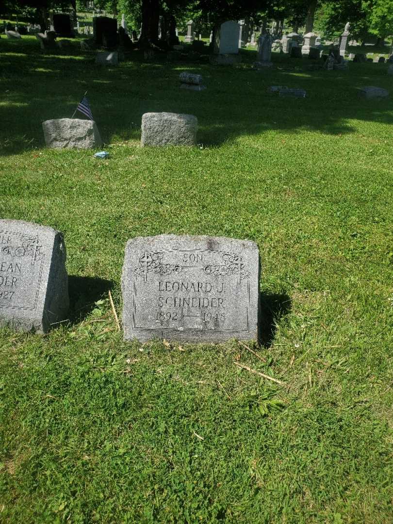 Leonard J. Schneider's grave. Photo 3