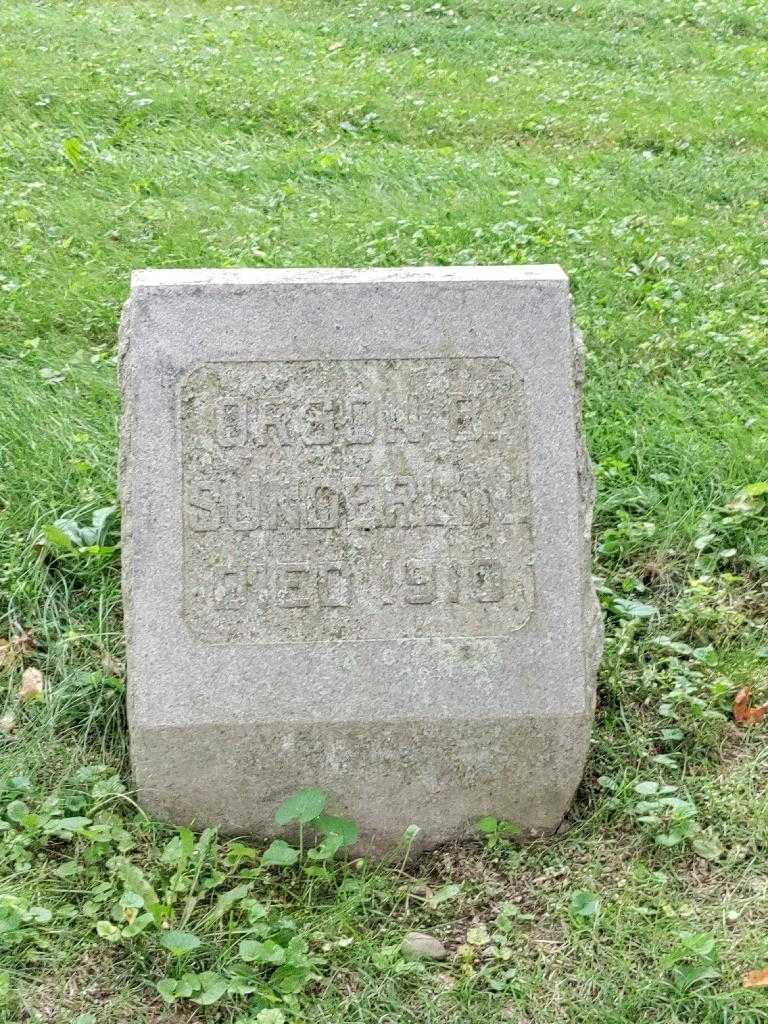 Orson B. Sunderlin's grave. Photo 3