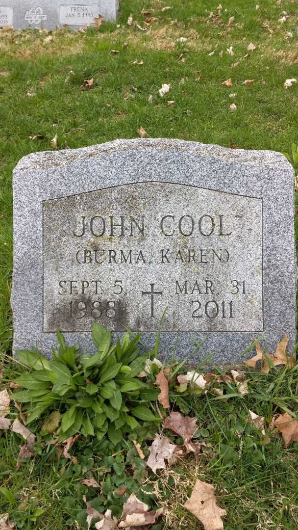 John "Burma Karen" Cool's grave. Photo 4