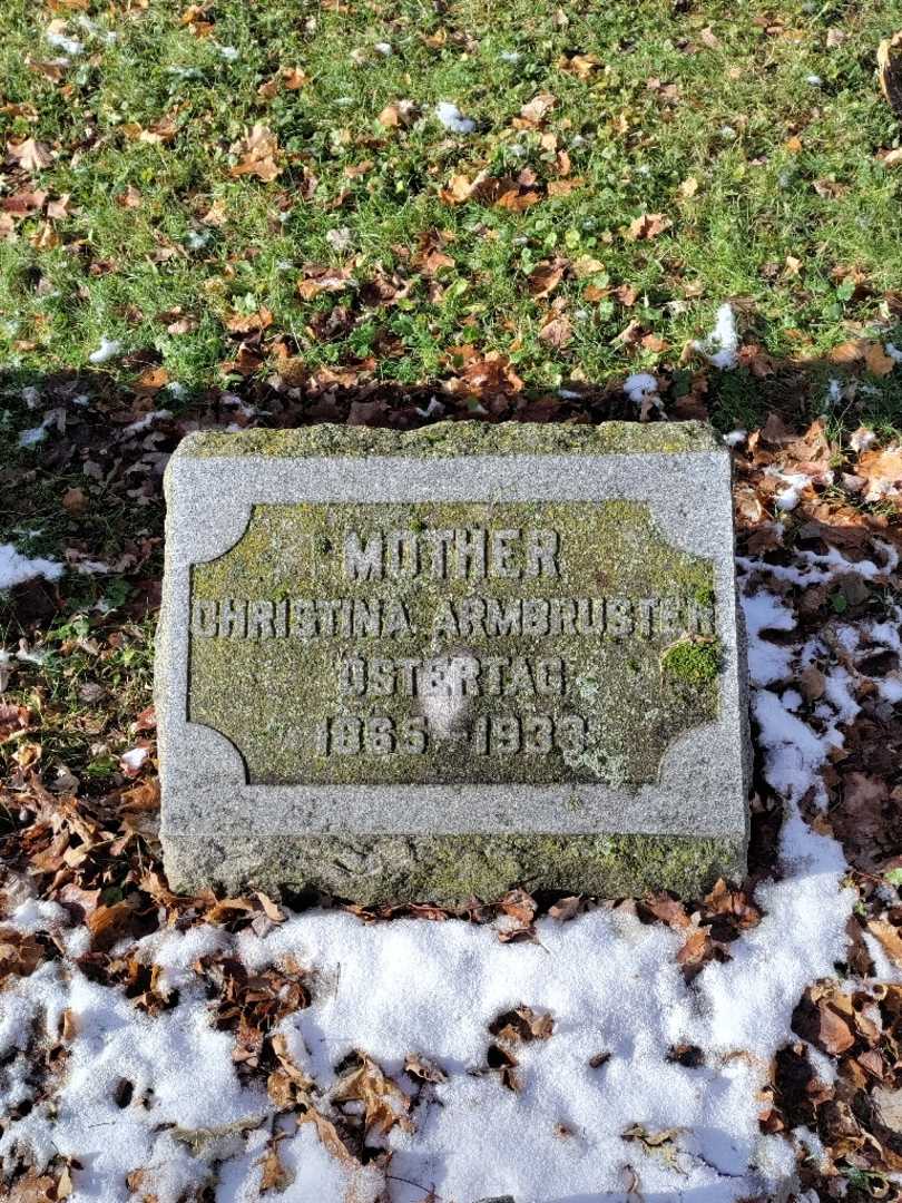 Christina Ambruster Ostertag's grave. Photo 2