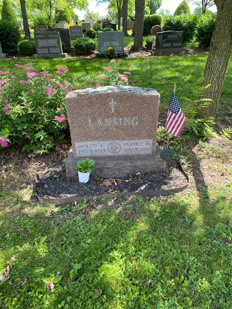 Janette A. Lansing's grave. Photo 2