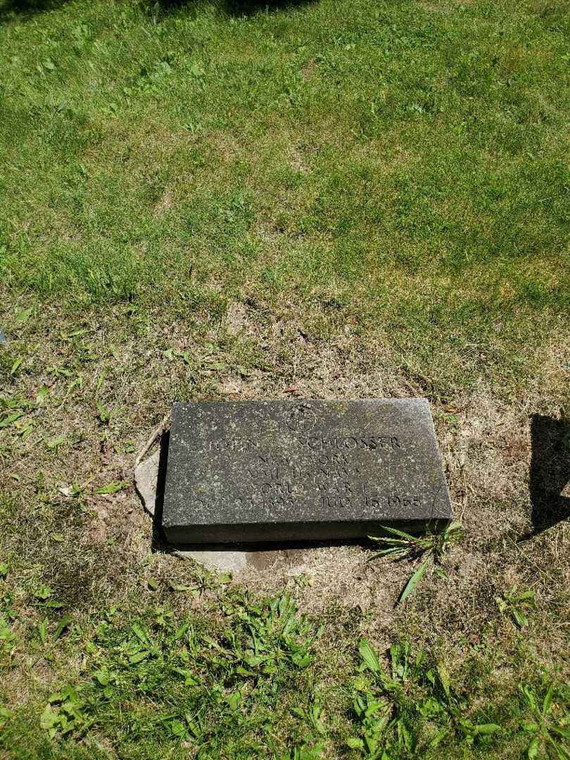 John J. Schlosser's grave. Photo 2