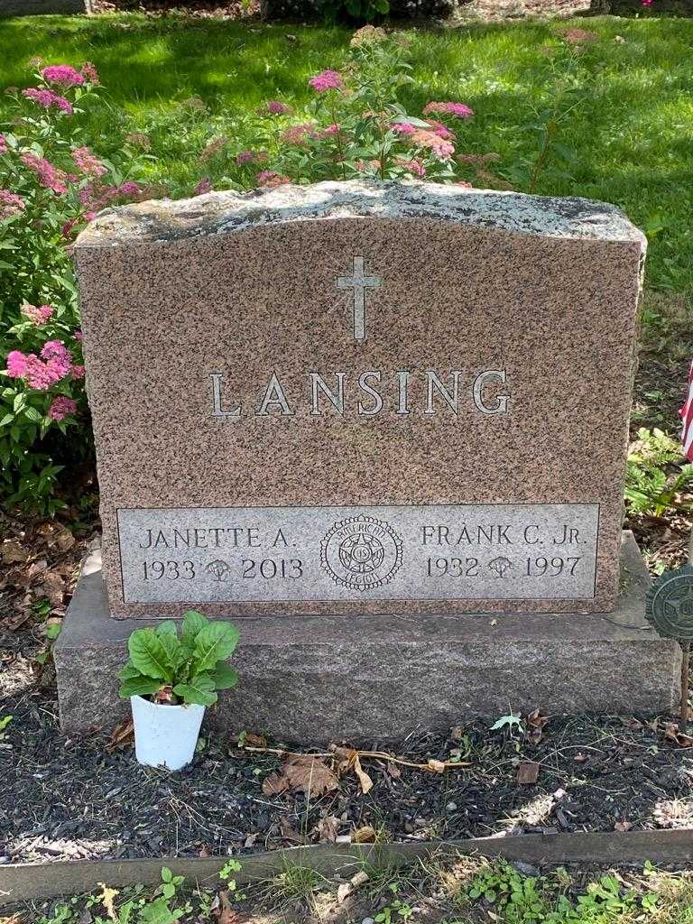 Frank C. Lansing Junior's grave. Photo 3