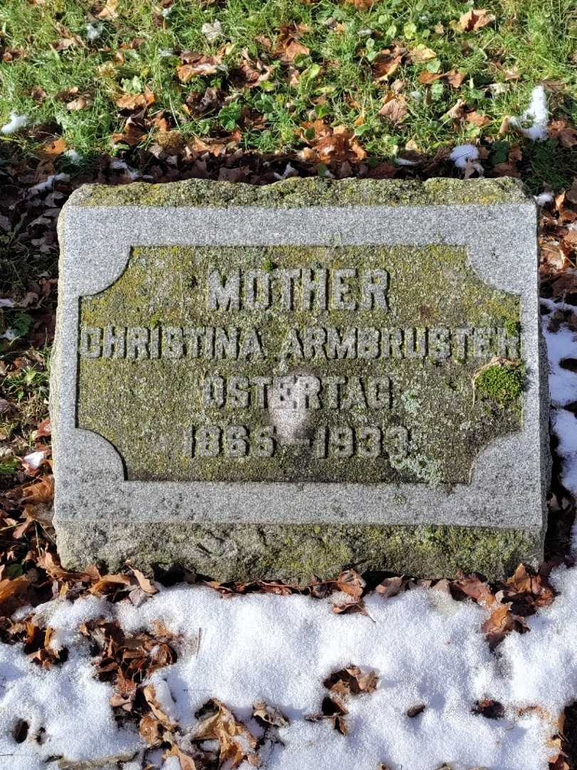 Christina Ambruster Ostertag's grave. Photo 3