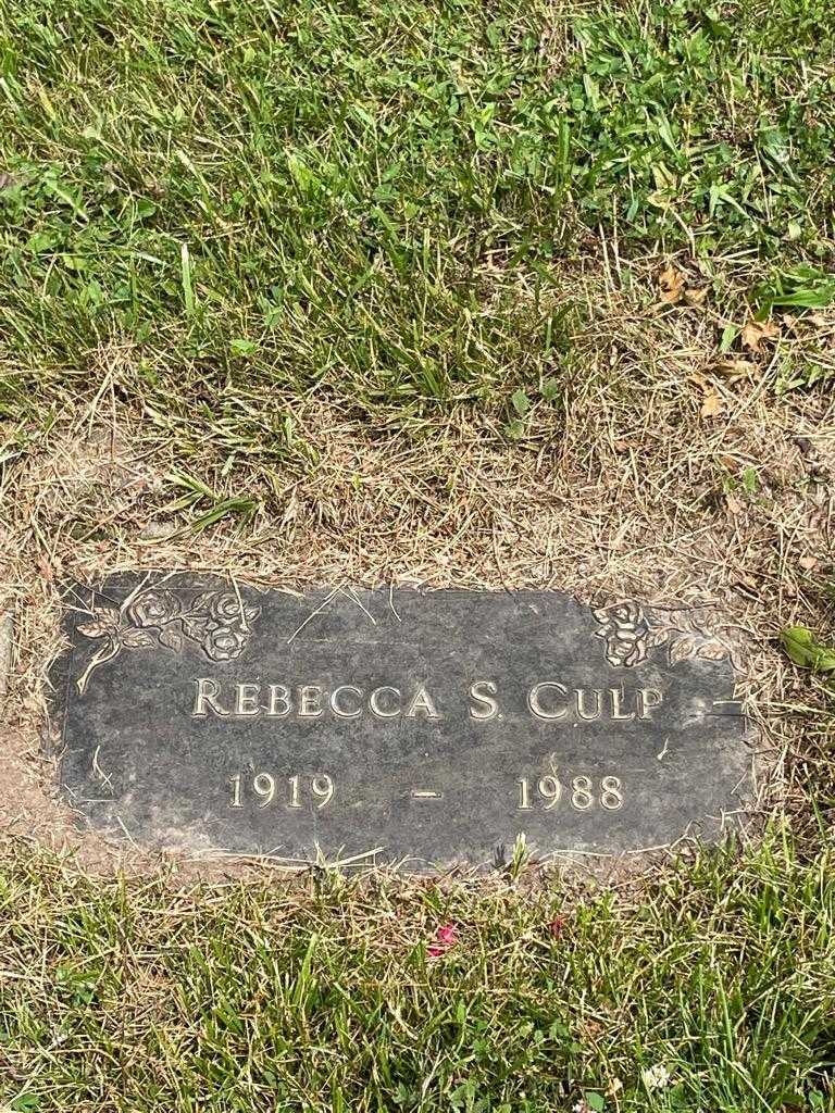 Rebecca S. Culp's grave. Photo 3