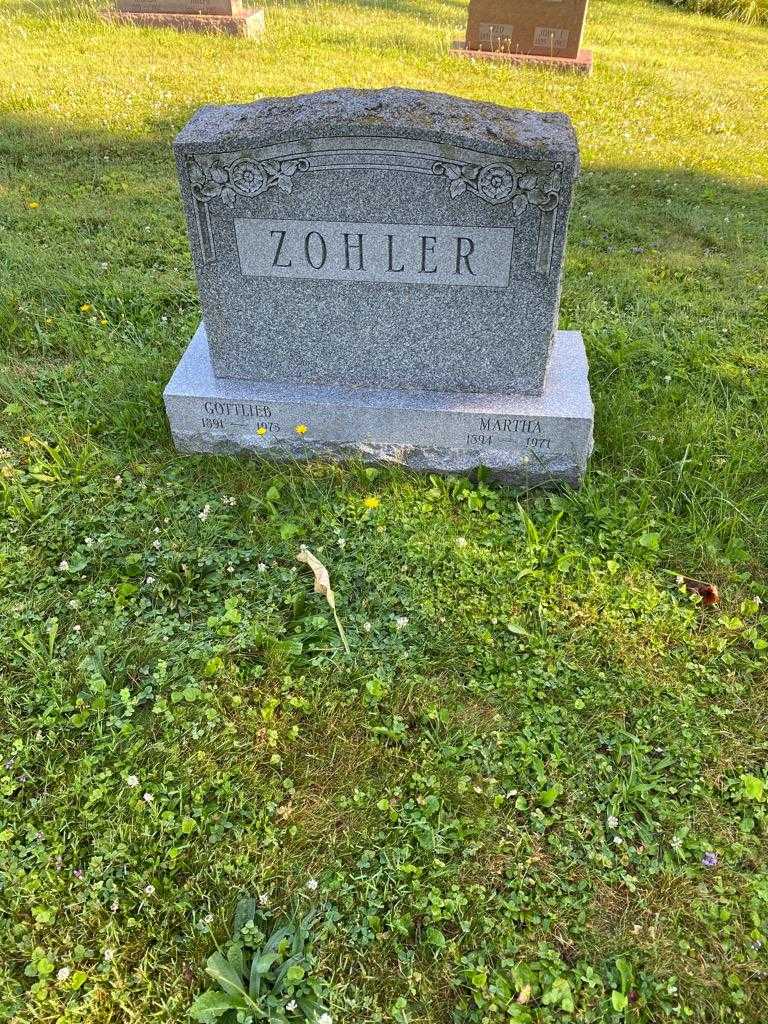 Martha Zohler's grave. Photo 2