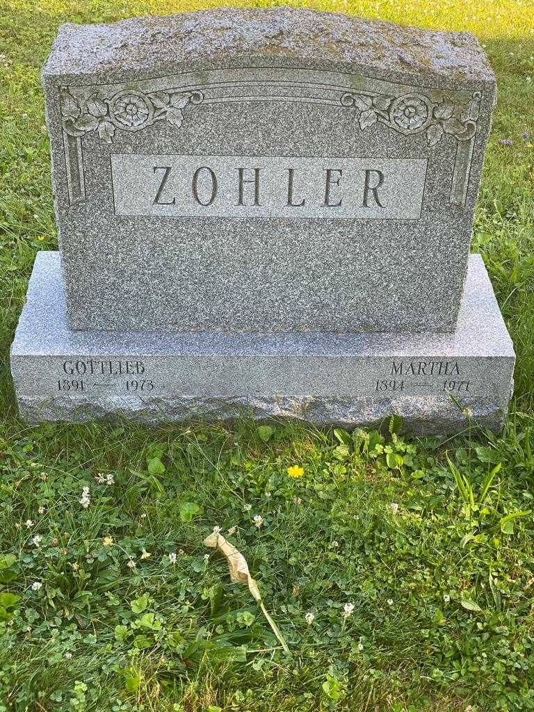 Martha Zohler's grave. Photo 3