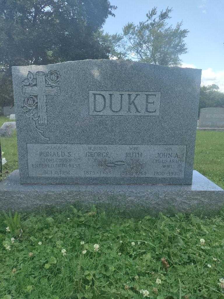 John A. Duke's grave. Photo 3