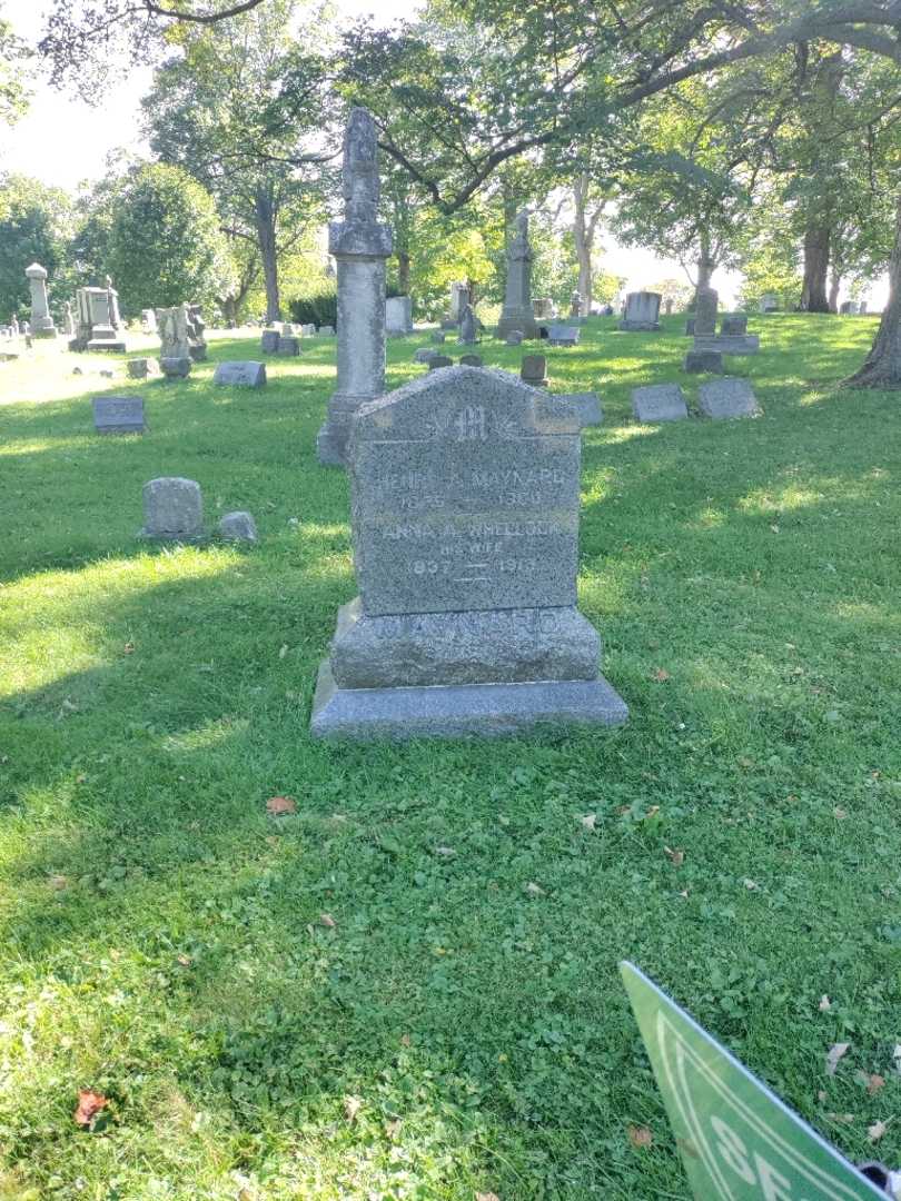 Anna A. Wheelock Maynard's grave. Photo 1