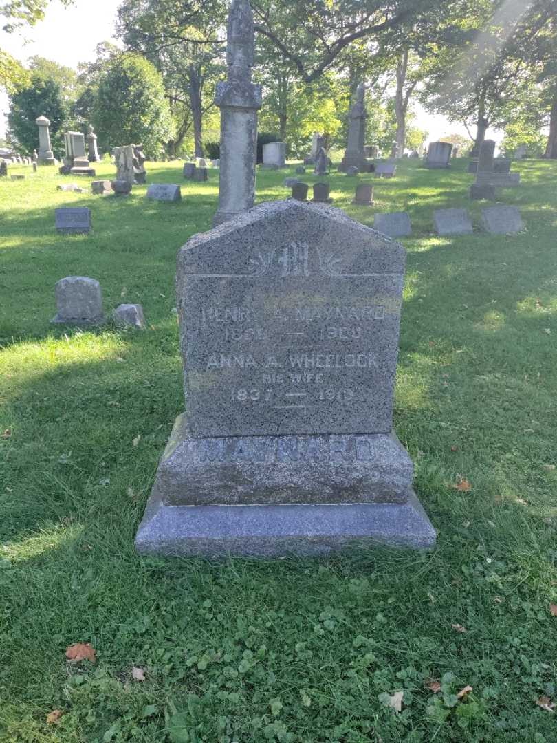 Anna A. Wheelock Maynard's grave. Photo 2