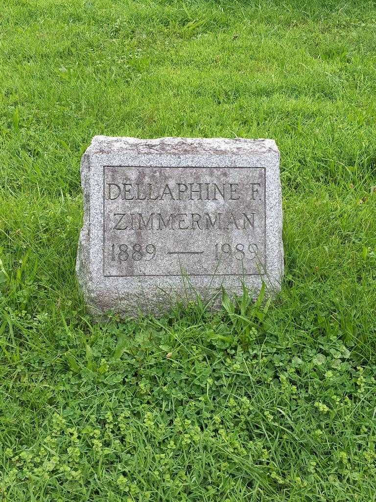 Dellaphine F. Zimmerman's grave. Photo 2