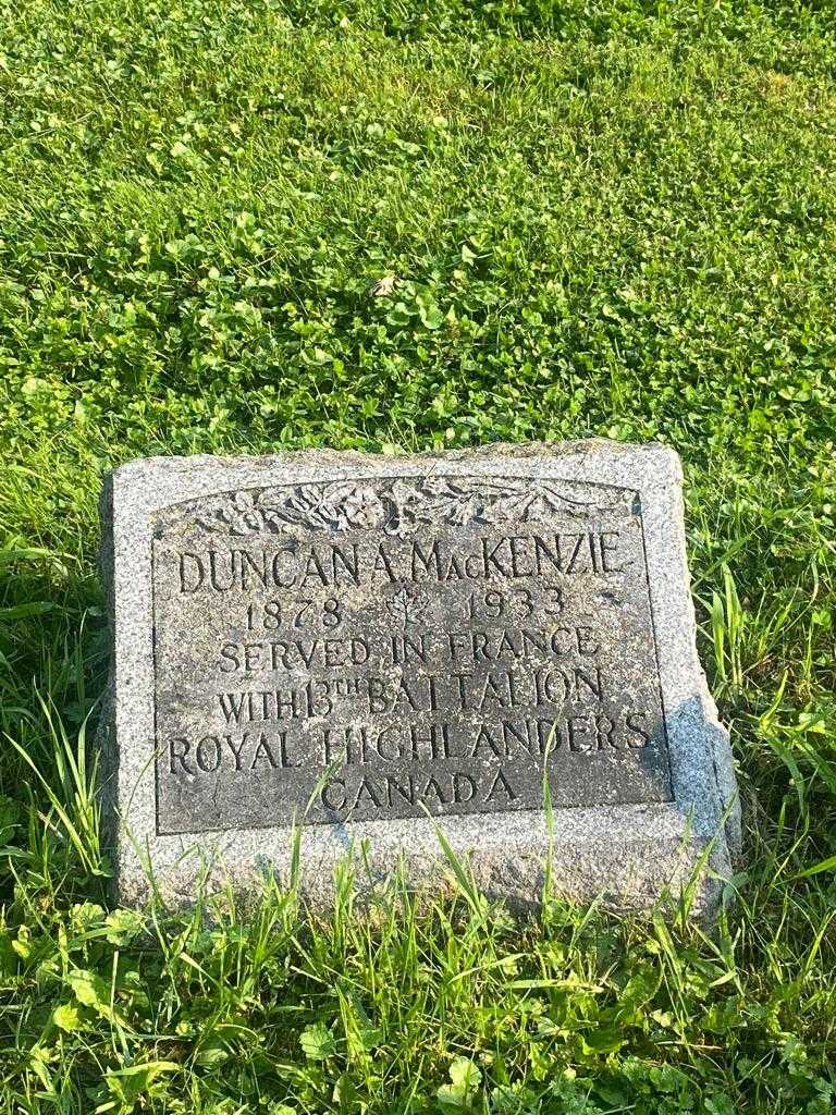 Duncan A. MacKenzie's grave. Photo 3