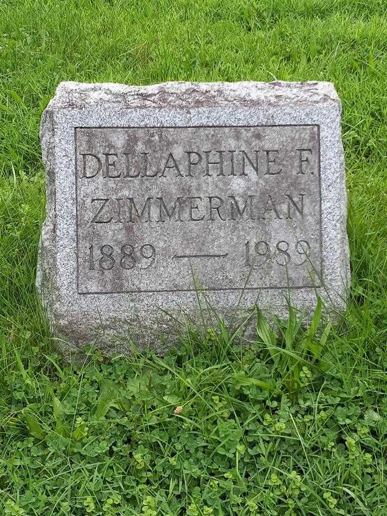 Dellaphine F. Zimmerman's grave. Photo 3