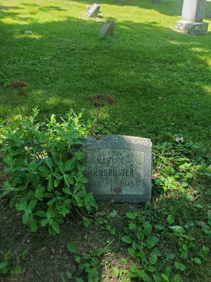 Karl E. Armbruster's grave. Photo 2