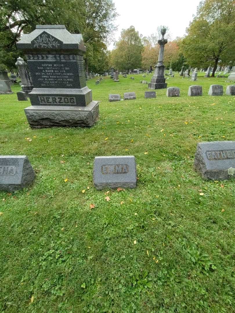 Emma Herzog's grave. Photo 1