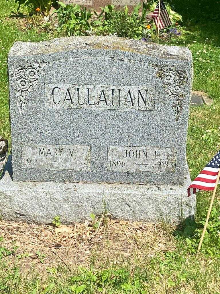 Mary V. Callahan's grave. Photo 3