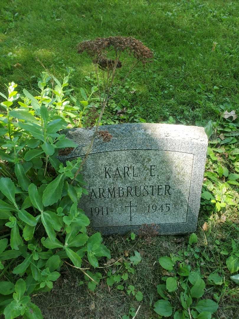 Karl E. Armbruster's grave. Photo 3