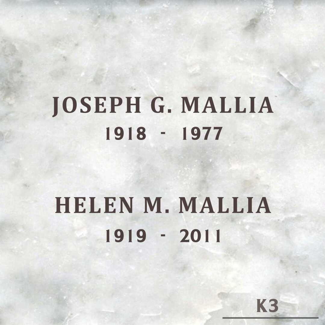 Helen M. Mallia's grave