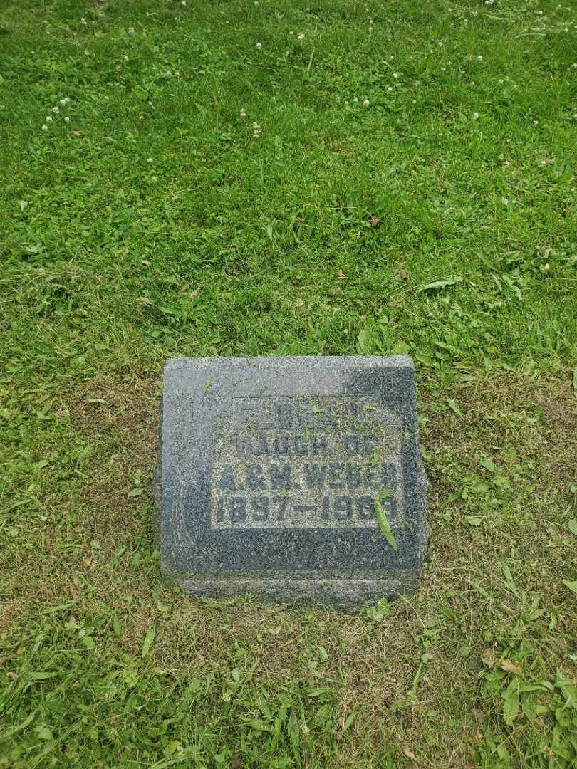 Flora L. Weber's grave. Photo 2