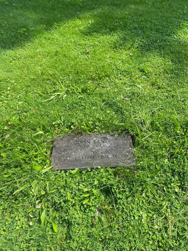 John Ernst's grave. Photo 2