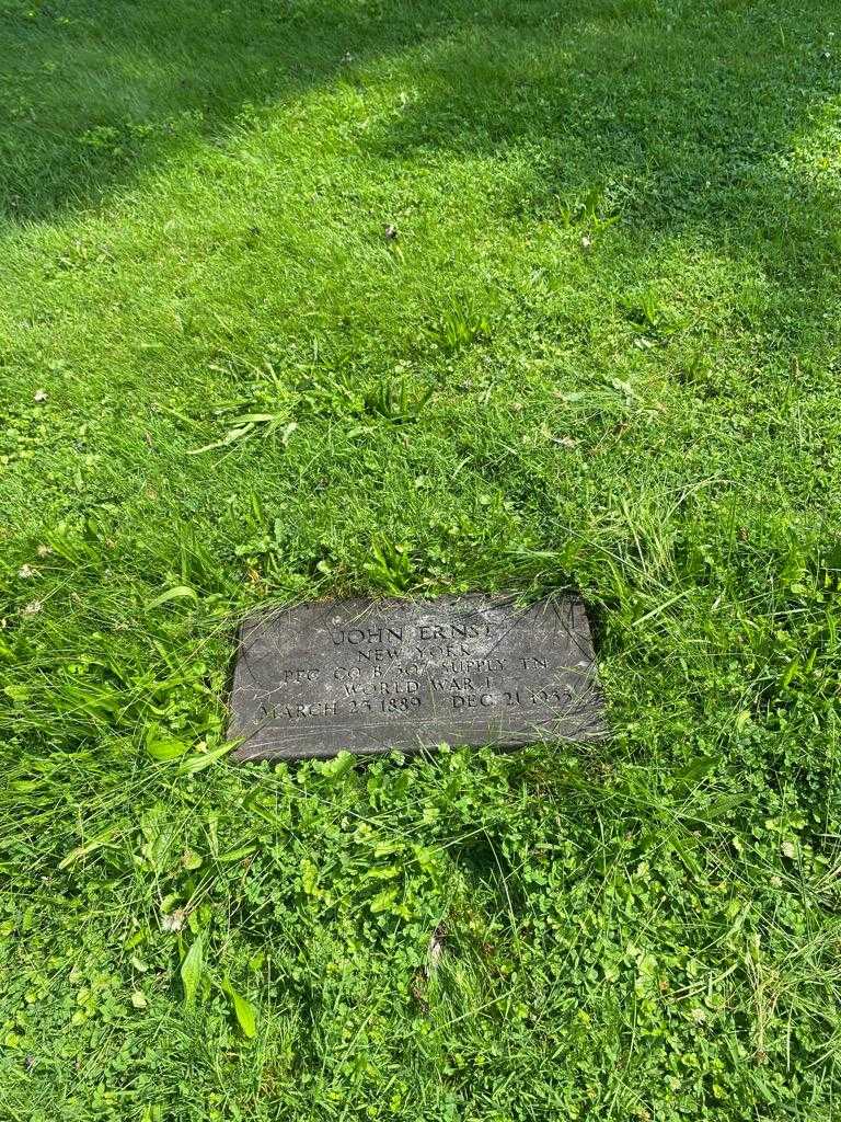 John Ernst's grave. Photo 2