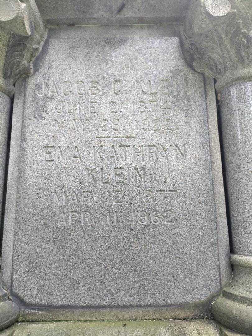 Jacob C. Klein's grave. Photo 2