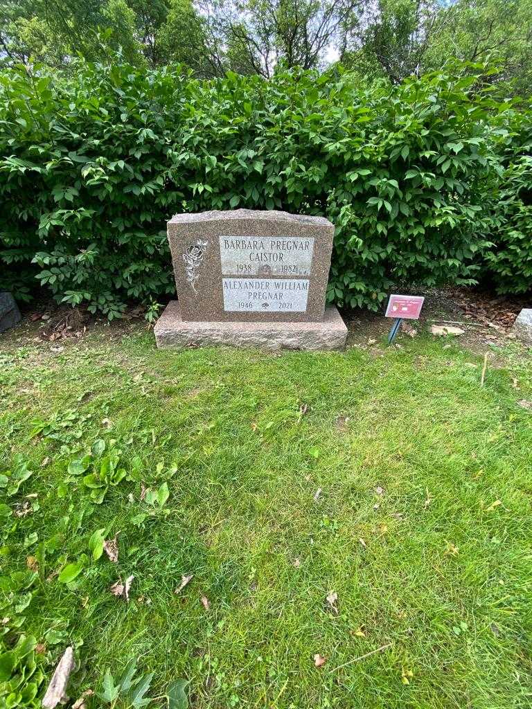 Barbara Pregnar Caistor's grave. Photo 1