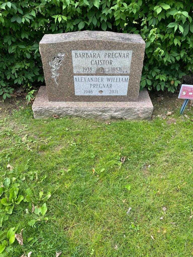 Barbara Pregnar Caistor's grave. Photo 2