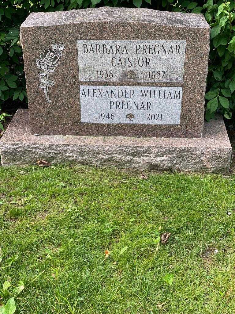 Barbara Pregnar Caistor's grave. Photo 3